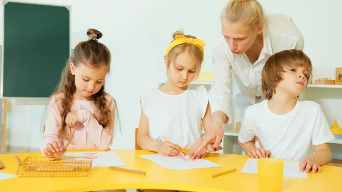 A classroom learning scene during a structured lesson.